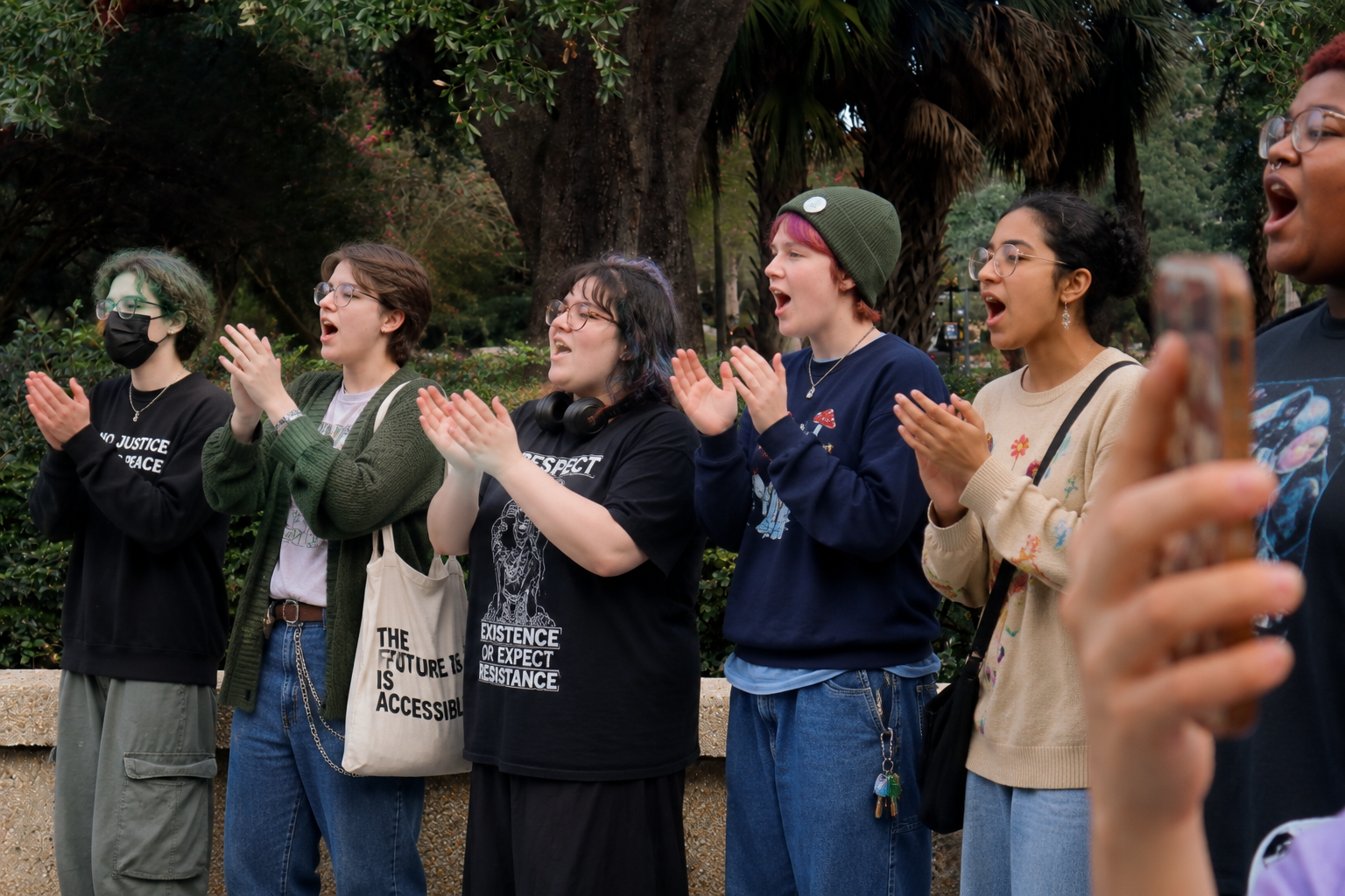 SDS students at a protest